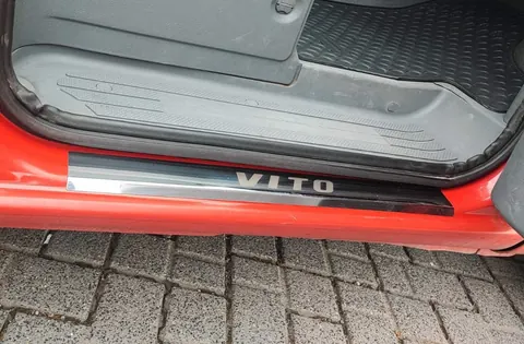 Накладки на пороги Carmos (2 шт, сталь) для Mercedes Vito W639 2004-2014 рр — Mercedes Vito W639 2004-2014 гг. DianaParts