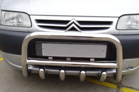 Кенгурятник QT006 (нерж.) для Citroen Berlingo 1996-2008 рр — Citroen Berlingo 1996-2008 гг. DianaParts