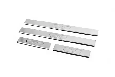 Накладки на пороги Carmos V2 (4 шт, нерж) для Peugeot 301 2012- рр — Peugeot 301 2012- гг. DianaParts