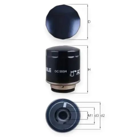 Фільтр масляний Volkswagen GROUP 1.2-1.4TSI MAHLE