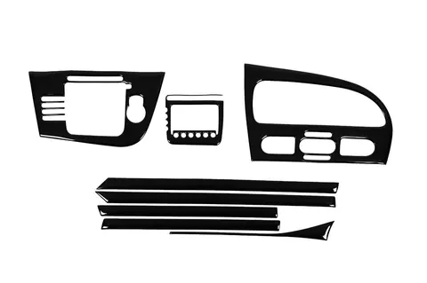 Накладки на панель (2005-2009) Чорний для Seat Leon рр — Seat Leon 2005-2012 гг. DianaParts