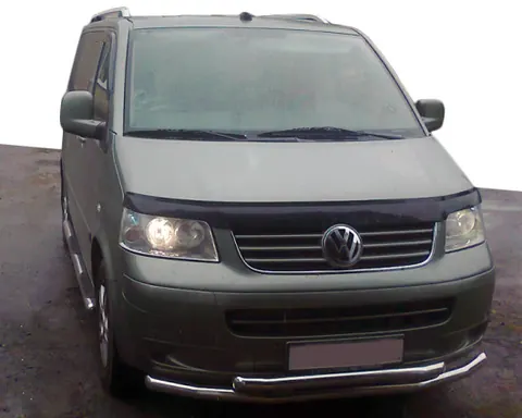 Передній захист подвійний 60 / 48мм (нерж) 60 на 42 мм для Volkswagen T5 Caravelle 2004-2010 рр — Volkswagen T5 Caravelle 2004-2010 гг. DianaParts