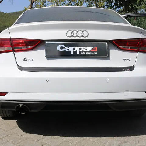 Накладка на задній бампер EuroCap (2017-2020, ABS) для Ауди A3 рр — Audi A3 2012-2020 гг. DianaParts
