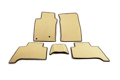 Килимки EVA (2 ряди, бежеві) для Toyota Land Cruiser Prado 120 2002-2009 рр — Toyota Land Cruiser Prado 120 2002-2009 гг. DianaParts