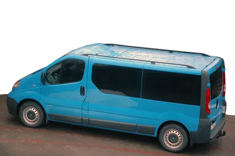 Рейлінги Чорні Довга база, Пласт. ніжки для Nissan Primastar 2002-2014 рр — Nissan Primastar 2002-2014 гг. DianaParts