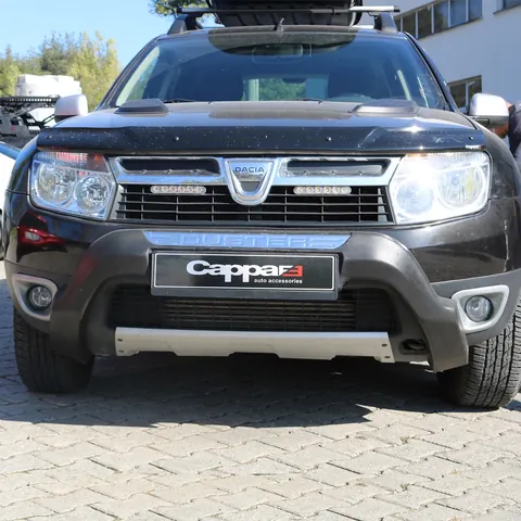 Накладка на передній бампер (ABS, сіра) для Renault Duster 2008-2017 рр — Renault Duster 2008-2017 гг. DianaParts
