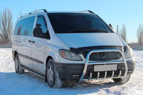 Кенгурятник XL-WT025 (нерж.) для Mercedes Vito W639 2004-2014 рр — Mercedes Vito W639 2004-2014 гг. DianaParts