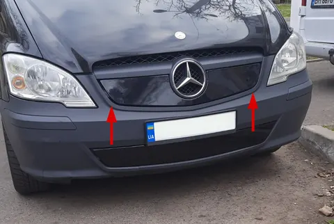 Зимова накладка на решітку V1 (2010-2015) Матова для Mercedes Vito W639 рр — Mercedes Vito W639 2004-2014 гг. DianaParts
