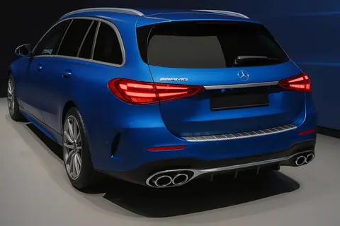 Накладка на задній бампер Carmos мат (SW, нерж) для Mercedes C-class W206 2022- рр — Mercedes C-class W206 2022- гг. DianaParts
