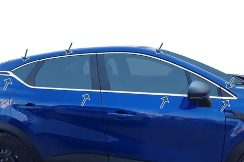 Повна окантовка вікон (16 шт, нерж.) для Renault Captur 2019- рр — Renault Captur 2019- гг. DianaParts