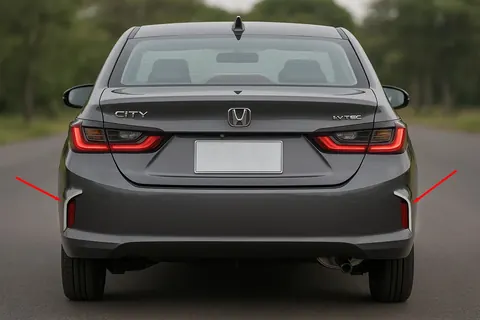 Окантовка рефлекторів заднього бамперу SD (2 шт, нерж) для Honda City 2021- рр — Honda City 2021- гг. DianaParts