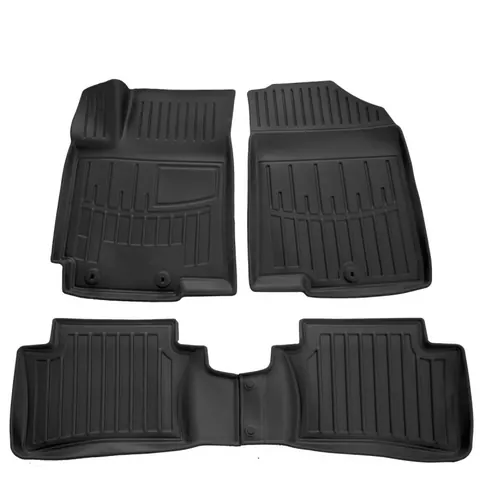 Килимки Stingray 3D (4 шт, поліуретан) для Hyundai Accent 2011-2017 рр — Hyundai Accent 2011-2017 гг. DianaParts
