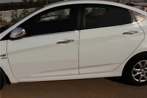 Нижні молдинги стекол (6 шт., нерж) OmsaLine - Італійська нержавійка для Hyundai Accent 2011-2017 рр — Hyundai Accent 2011-2017 гг. DianaParts