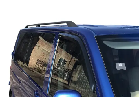 Рейлінги Чорні Довга база, Пластикові ніжки для Volkswagen T5 2010-2015 рр — Volkswagen T5 2010-2015 гг. DianaParts