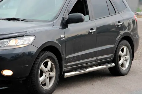 Бічні труби B3 (2 шт., нерж.) для Hyundai Santa Fe 2 2006-2012 рр — Hyundai Santa Fe 2 2006-2012 гг. DianaParts