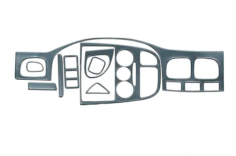 Накладки на панель (2000-2002) Карбон для Kia Rio рр — Kia Rio 2000-2005 гг. DianaParts