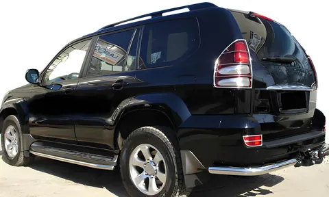 Задні куточки AK003 (2 шт., нерж) для Toyota Land Cruiser Prado 120 2002-2009 рр — Toyota Land Cruiser Prado 120 2002-2009 гг. DianaParts