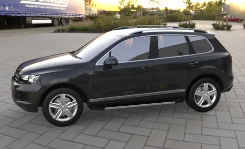 Бокові пороги RedLine V1 (2 шт., алюміній) для Volkswagen Touareg 2010-2018 рр — Volkswagen Touareg 2010-2018 гг. DianaParts