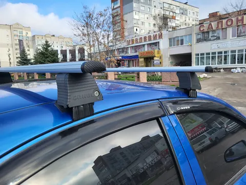 Перемички на гладку дах (2 шт, Asaf V4) для Chevrolet Aveo T250 2005-2011 рр — Chevrolet Aveo T250 2005-2011 гг. DianaParts
