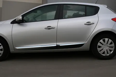 Молдинг дверний (HB, 4 шт, нерж) для Renault Megane III 2009-2016 рр — Renault Megane III 2009-2016 гг. DianaParts