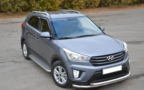 Передній захист ST014 (нерж.) d60/42 для Hyundai Creta 2014-2020 рр — Hyundai Creta 2014-2020 гг. DianaParts