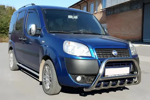 Кенгурятник WT003 (нерж.) 60 мм, без напису для Fiat Doblo I 2001-2005 рр — Fiat Doblo I 2001-2005 гг. DianaParts