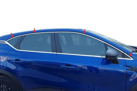 Верхня окантовка вікон (8 шт, нерж.) для Renault Captur 2019- рр — Renault Captur 2019- гг. DianaParts