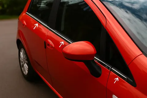 Окантовка стекол (6 шт, нерж) для Nissan Micra K12 2003-2010 рр — Nissan Micra K12 2003-2010 гг. DianaParts