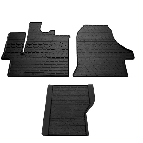 Килимки гумові (3 шт, Stingray) Premium - без запаху гуми для Peugeot Boxer 2006-2025 рр — Peugeot Boxer 2006-2025 гг. DianaParts