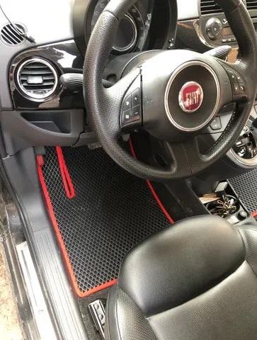 Килимки EVA (Для 500, чорні) для Fiat 500/500L 2013-2022 рр — Fiat 500/500L 2013-2022 гг. DianaParts