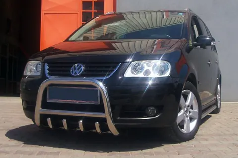 Кенгурятник QT006 (нерж) для Volkswagen Touran 2003-2010 рр — Volkswagen Touran 2003-2010 гг. DianaParts