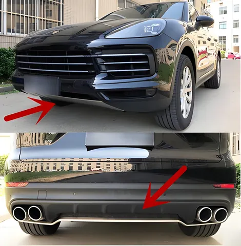 Передня і задня накладки для Porsche Cayenne 2018- рр — Porsche Cayenne 2018- гг. DianaParts