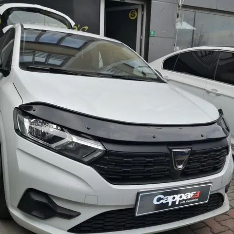 Дефлектор капота (Eurocap) для Dacia Sandero 2021- рр — Dacia Sandero 2021- гг. DianaParts
