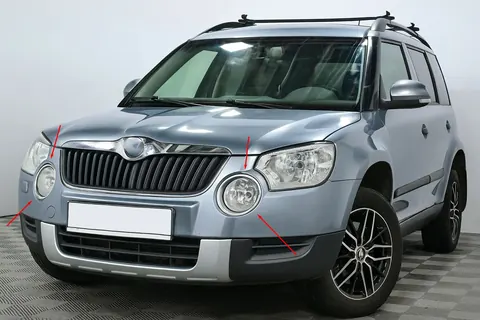 Накладки на противотуманки (2009-2013 2 шт., нерж) для Skoda Yeti рр — Skoda Yeti 2009-2017 гг. DianaParts