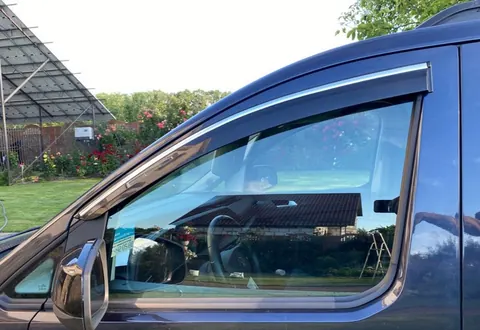 Вітровики з хромованим молдингом (4 шт., Sunplex Chrome) для Volkswagen Caddy 2020- рр — Volkswagen Caddy 2020- гг. DianaParts