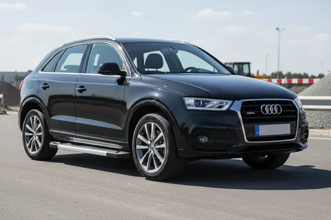 Бокові пороги New Vision Grey (2 шт., алюміній) для Ауди Q3 2011-2019 рр — Audi Q3 2011-2019 гг. DianaParts