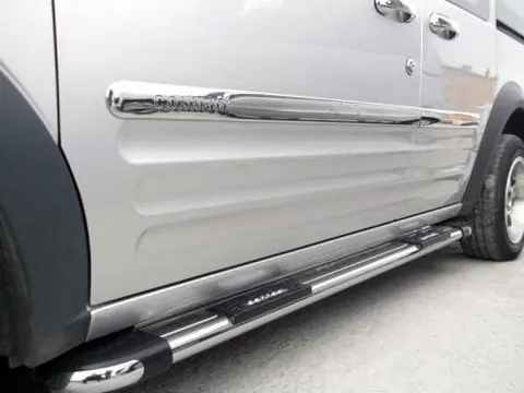 Молдинги на двері (4 шт., нерж.) Коротка, Carmos - Турецька сталь для Ford Connect 2010-2013 рр — Ford Connect 2010-2013 гг. DianaParts