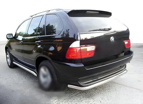 Задній захист Special (нерж) для BMW X5 E53 1999-2006 рр — BMW X5 E53 1999–2006 гг. DianaParts