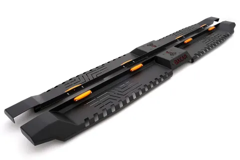 Бокові пороги Dakar V2 з LED (2 шт, метал) для Ford Ranger 2011-2022 рр — Ford Ranger 2011–2022 гг. DianaParts