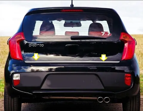 Кромка багажника (нерж.) для Kia Picanto 2011-2016 рр — Kia Picanto 2011-2016 гг. DianaParts