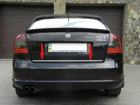 Кромка багажника (нерж.) Ліфтбек для Skoda Octavia II A5 2010-2013 рр — Skoda Octavia II A5 2010-2013 гг. DianaParts