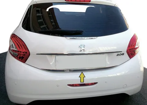Кромка багажника (нерж.) для Peugeot 208 2012-2019 рр — Peugeot 208 2012-2019 гг. DianaParts