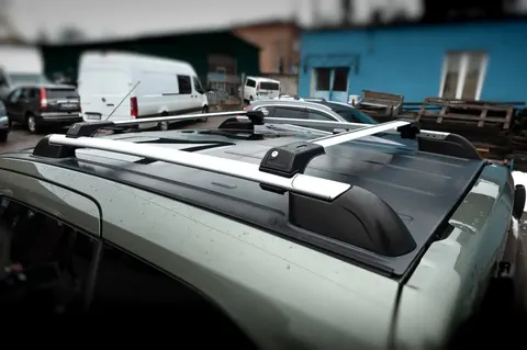 Перемички на звичайні рейлінги під ключ Skybar V1 (2 шт) до 110см, чорні — Универсальные аксессуары DianaParts