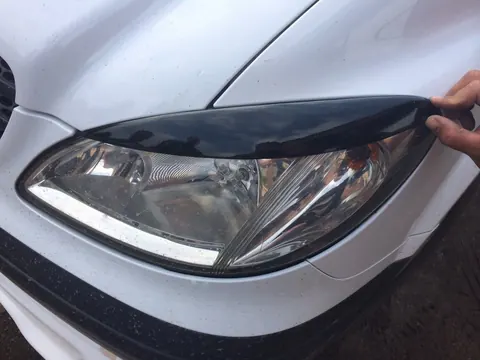 Вії прямі (2004-2010, 2 шт, пластик) Чорний мат для Mercedes Vito W639 рр — Mercedes Vito W639 2004-2014 гг. DianaParts