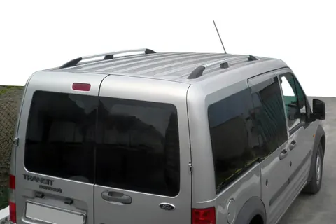 Рейлінги Хром (Пласт. ніжки) Коротка база, Металеві ніжки для Ford Connect 2006-2009 рр — Ford Connect 2006–2009 гг. DianaParts