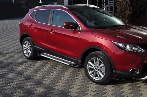 Бокові пороги X5-тип (2 шт., алюм.) для Nissan Qashqai 2014-2021 рр — Nissan Qashqai 2014-2021 гг. DianaParts