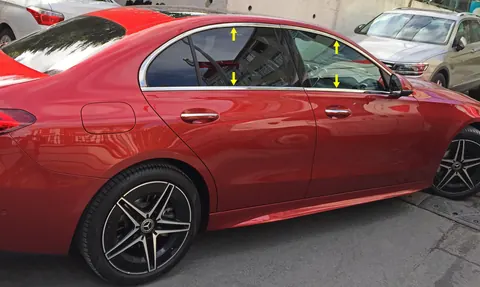 Повна окантовка вікон (нерж) для Mercedes C-class W206 2022- рр — Mercedes C-class W206 2022- гг. DianaParts