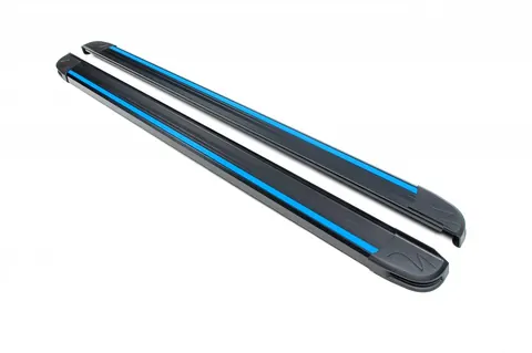 Бокові пороги Maya Blue (2 шт., Алюміній) для Jeep Cherokee/Liberty 2002-2007 рр — Jeep Cherokee/Liberty 2002-2007 гг. DianaParts