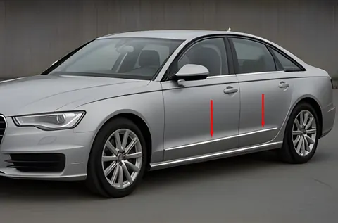Хром молдинг дверей (6 шт) для Ауди A6 C7 2011-2017 рр — Audi A6 C7 2011-2017 гг. DianaParts
