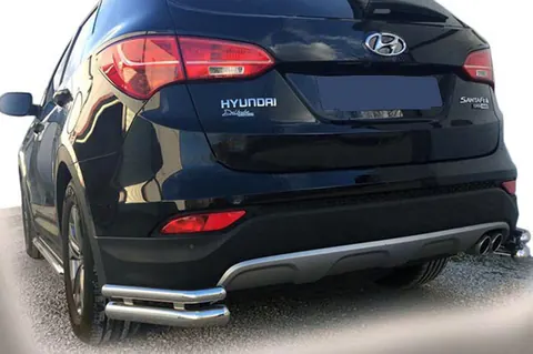 Задні кути AK-003-Подвійний (нерж.) для Hyundai Santa Fe 3 2012-2018 рр — Hyundai Santa Fe 3 2012-2018 гг. DianaParts